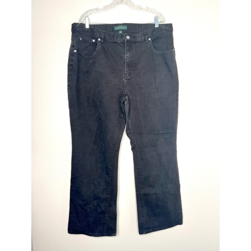 LRL Lauren Jeans Co Ralph Lauren Black‎ Classic Bootcut Denim Womens Jeans 20W